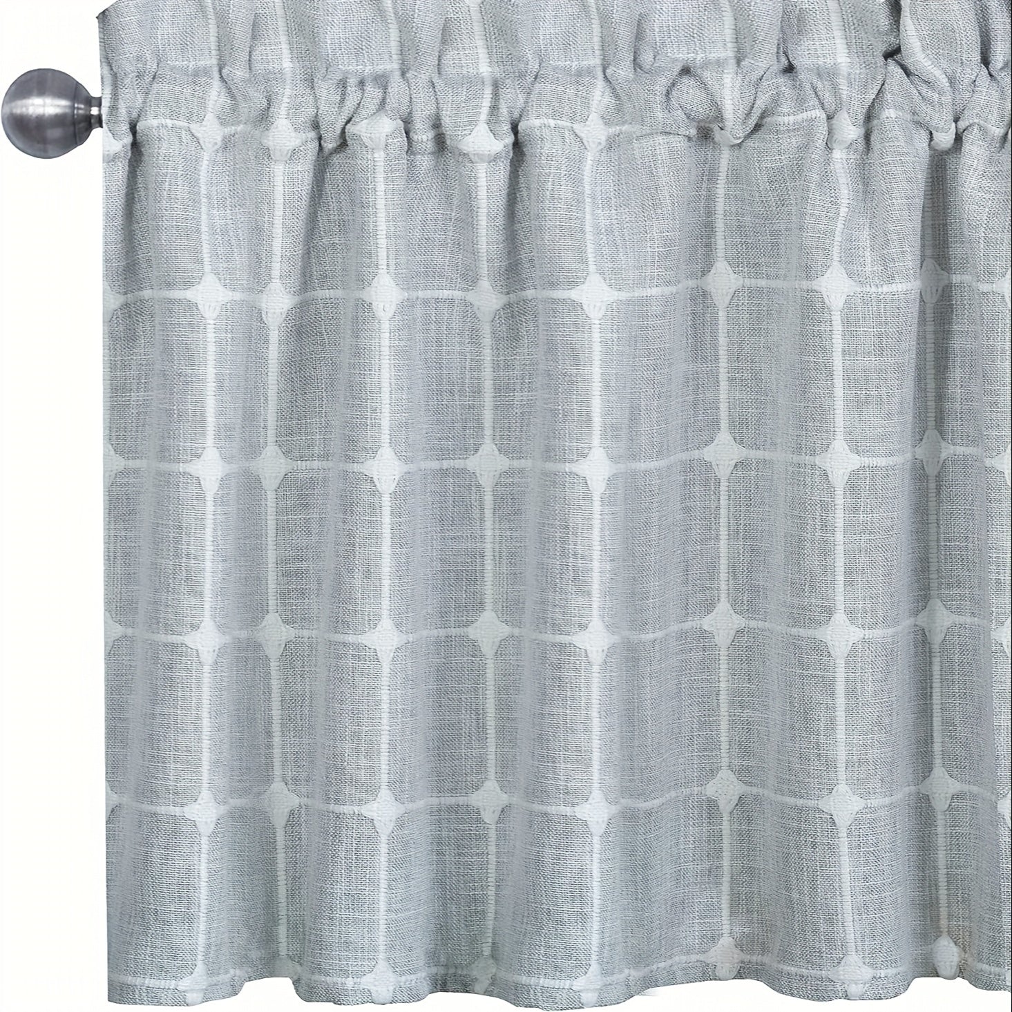 Boho Kitchen Curtains Linen Textured Modern Farmhouse Short Window Curtain