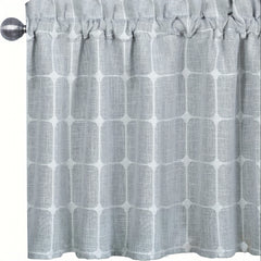 Boho Kitchen Curtains Linen Textured Modern Farmhouse Short Window Curtain