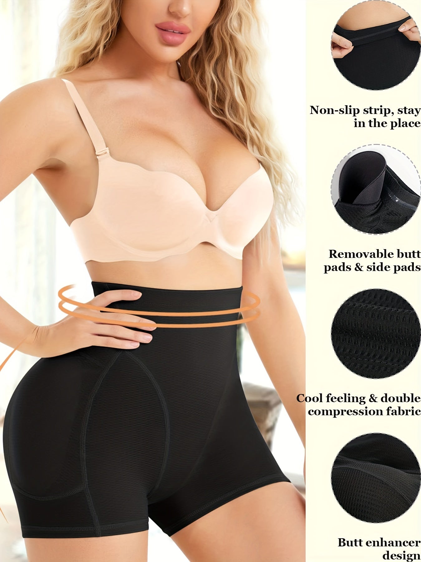 Tummy Control Butt Lifting Padded Shorts Women's Underwear