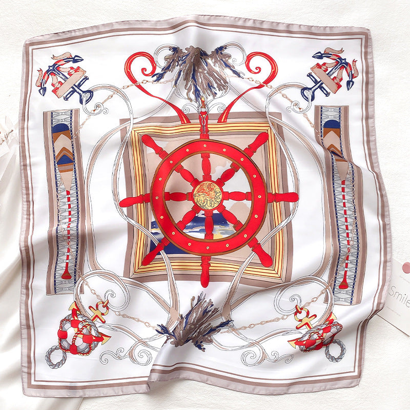 Lightweight Silk Head Scarves Square Bandanas for Women