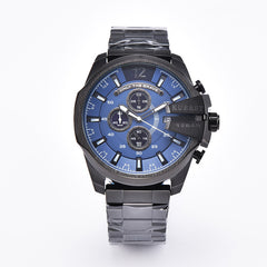 KUERST Steel Strap Large Dial Chronograph Quartz Watch For Teenagers