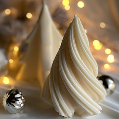 Spiral Cone Christmas Candle Silicone Mold - 3D Geometric