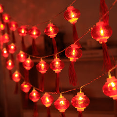 Chinese Style Red Lanterns String Lights 20LED - Party Decor