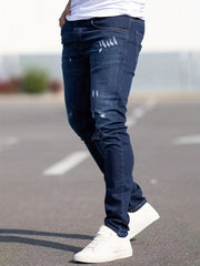 Mens Distressed Ripped Jeans Slim Fit