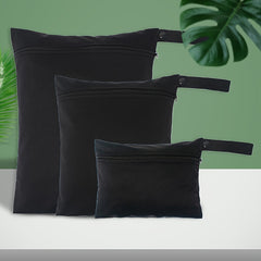 3pcs Reusable Washable Diaper Bags Adjustable Durable Polyester