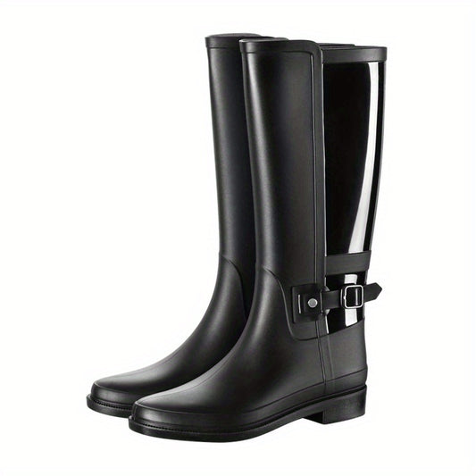 Women's Waterproof High Top Motorcycle Rain Boots Outdoor Plastic Rain Boots