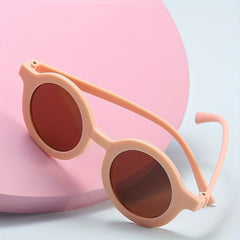 Girls Round Frame Sunglasses UV Protection Sunshade Summer Sunglasses Kids Acces