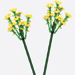 Yellow Oriole Grass Building Block Flowers DIY Assembly Toy