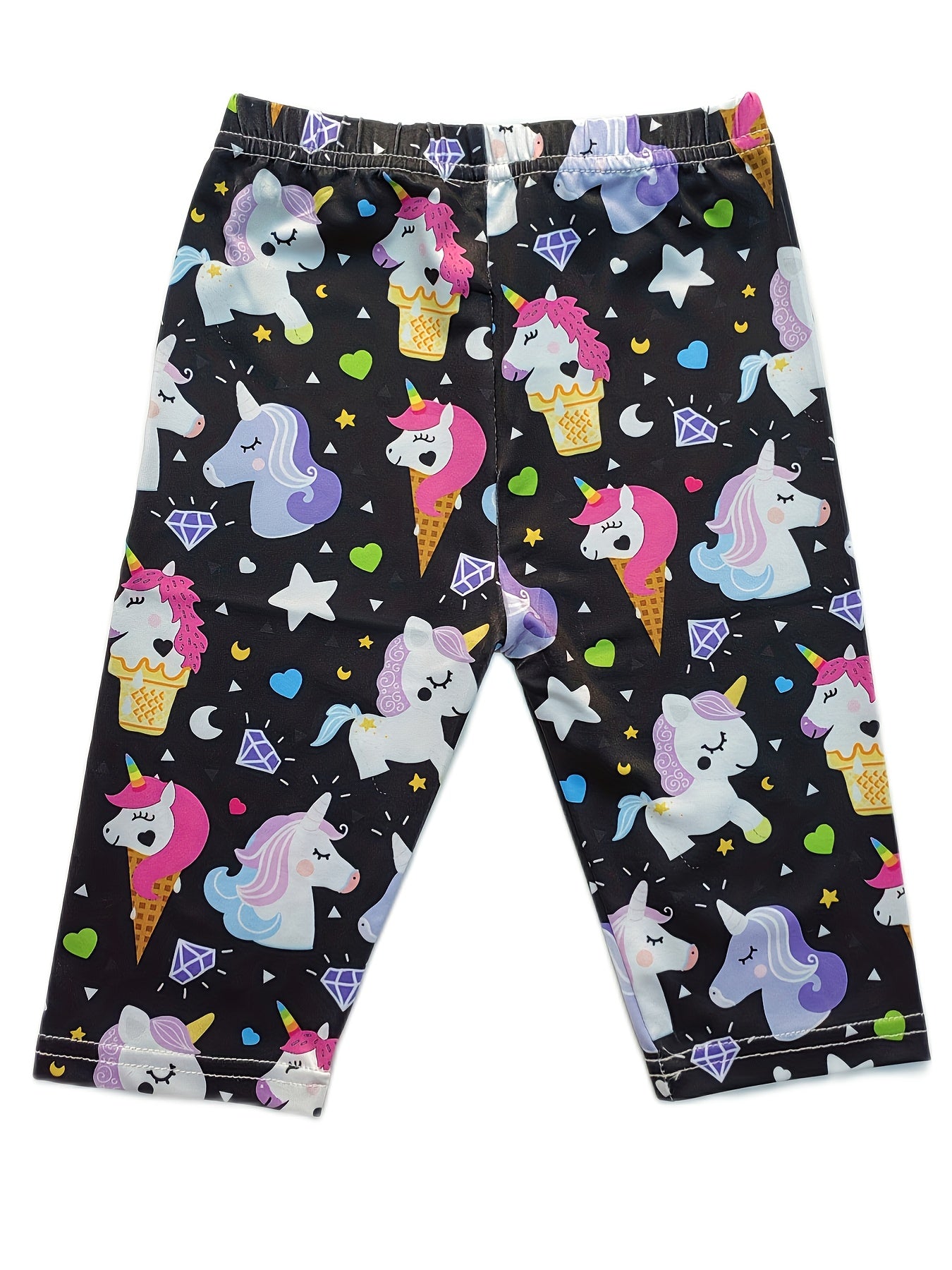 Girls' Unicorn Graphic Shorts Leggings For Summer Dance Bike Shorts