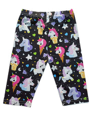 Girls' Unicorn Graphic Shorts Leggings For Summer Dance Bike Shorts