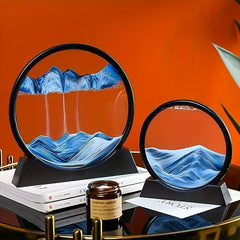 Moving Sand Art Glass Deep Sea Sand Landscape Flowing Sand Frame Decor