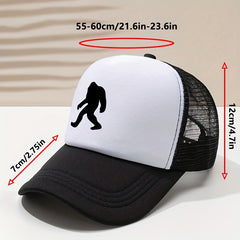 Orangutan Printed Baseball Cap Mesh Breathable Peaked Cap