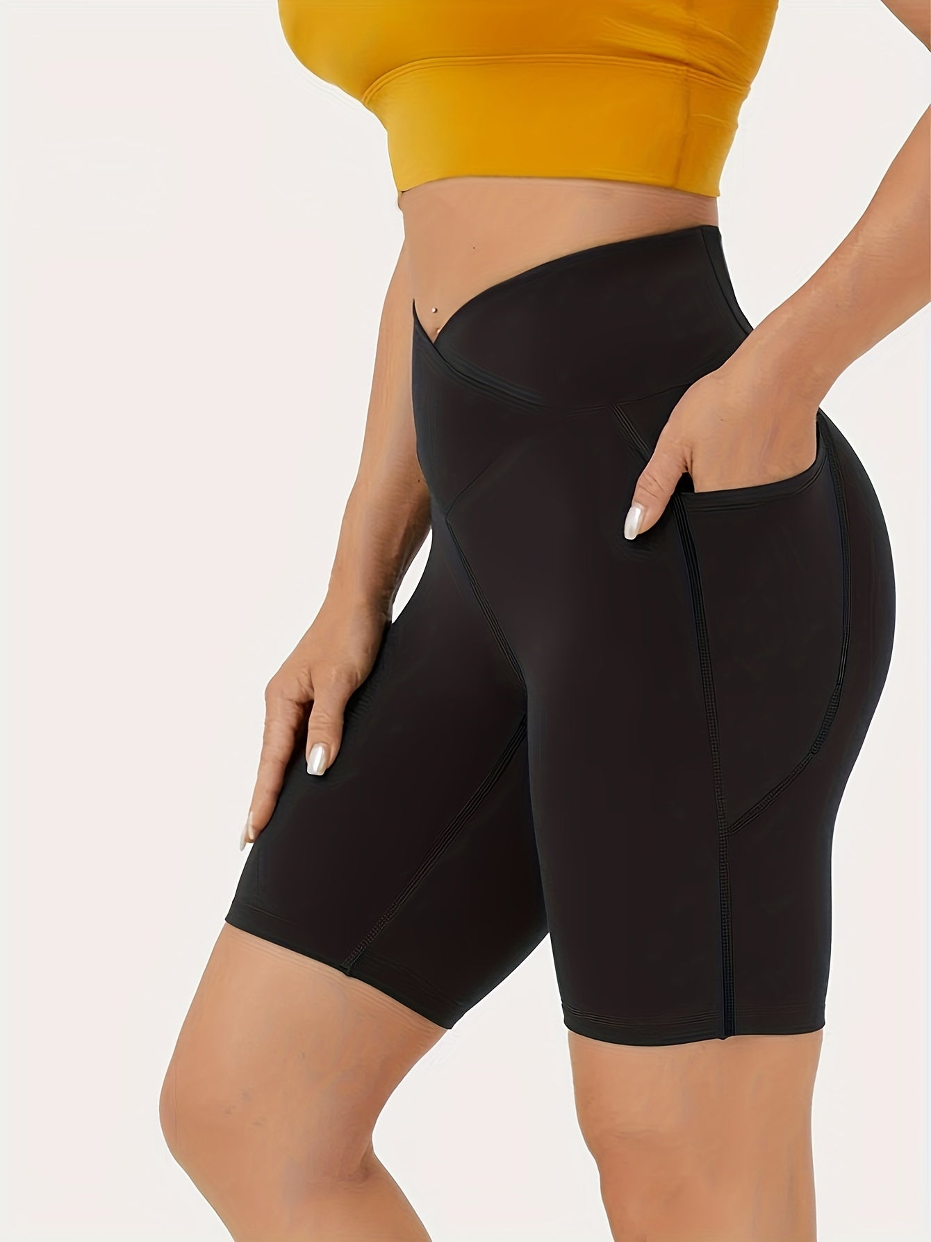 Sports Shorts Women's High Rise Medium Stretch Shorts
