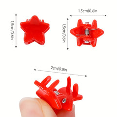 100pcs Star Hair Clips for Baby Girls Holiday Hair Accessories