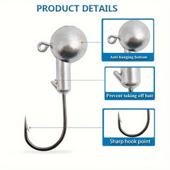 50pcs 7g 20g Fishing Hook Set Stiffened Jig Head Hooks Barbed Hooks