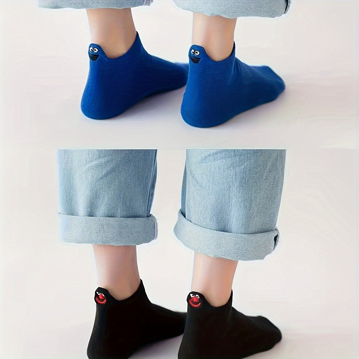 6 Pairs Ankle Socks Candy Cartoon Casual Funny Socks