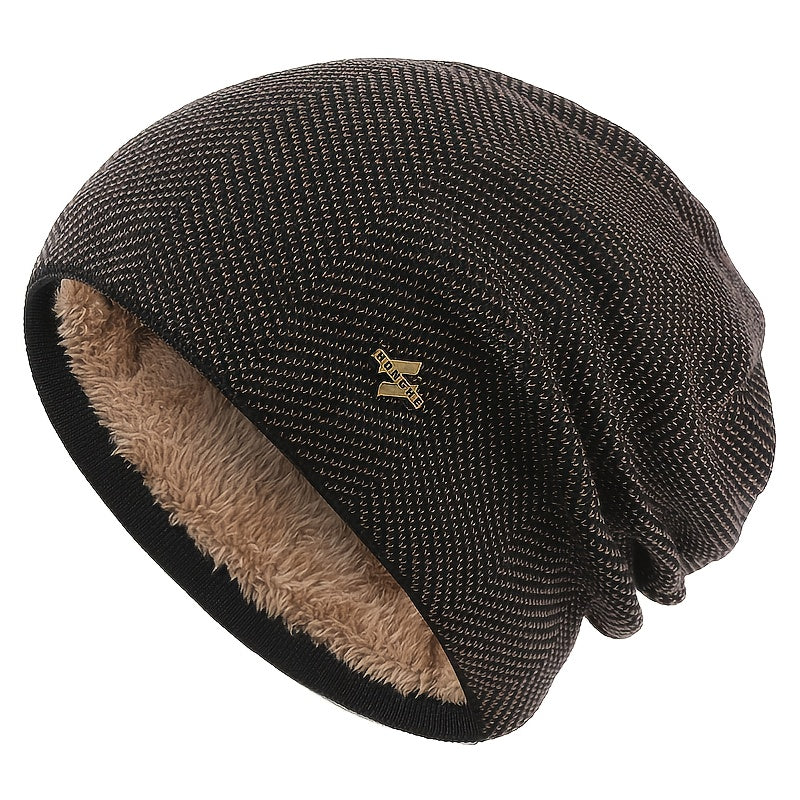 Men's Thermal Knitted Hat Winter Hair Protection
