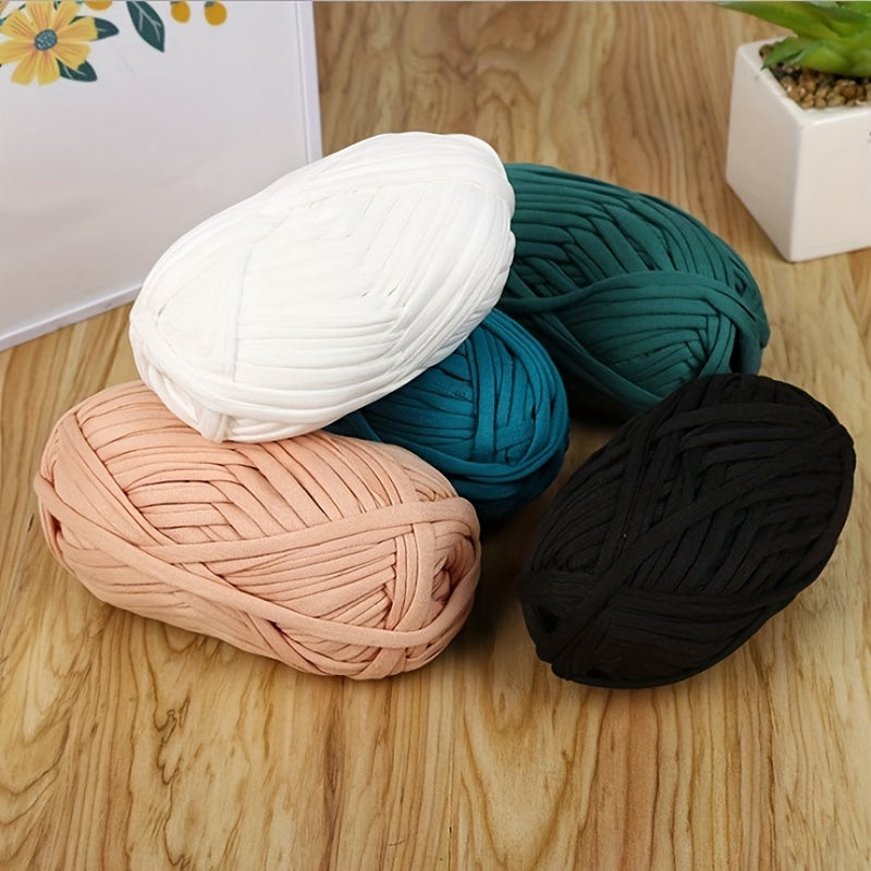 2pcs T-shirt Yarn High Elastic Fabric Soft Colored Yarn for DIY Crafts