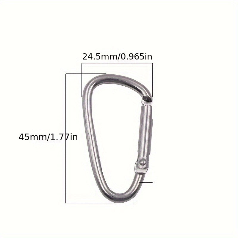 10pc Aluminum Alloy Keychain Hooks for Camping Hiking - Random Colors