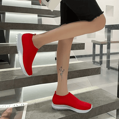Women's Knit Slip On Sneakers Breathable Casual Sports Shoes