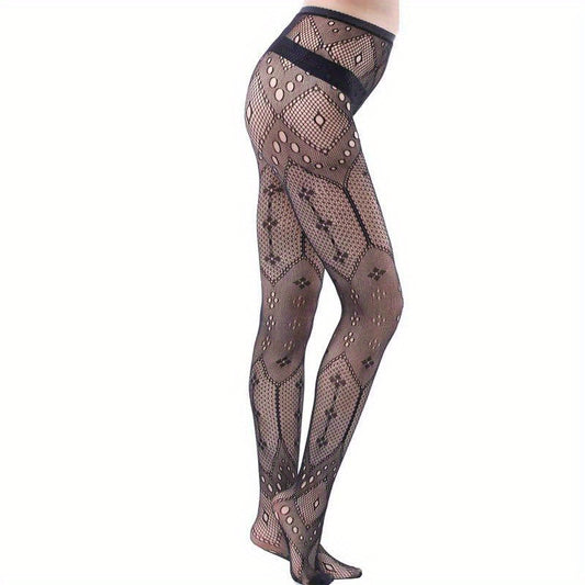 Geometric Fishnet Tights High Waist Mesh Pantyhose