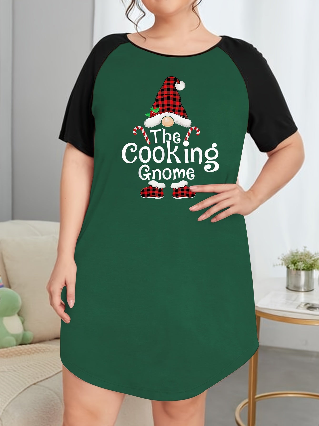 Christmas Snowman Tee Sleep Dress