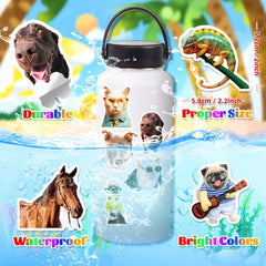 100pcs Realistic Animal Sticker Pack Vinyl Decals for Laptop Skateboard