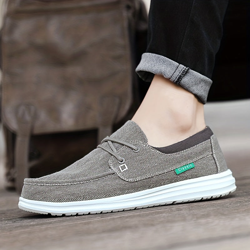 Men's Canvas Loafer Shoes Breathable Slip-On Shoes Spring and Summer