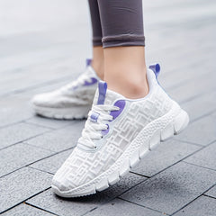 Women's Mesh Sporty Shoes Breathable Lace Up Running & Tennis Sneakers