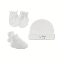 3 Piece Infant Baby Girl Gift Set Soft Hat Socks & Gloves