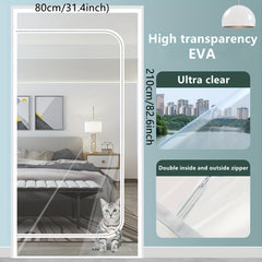 Insulation Door Curtain Zipper Door Cover - Prevent Cold Air