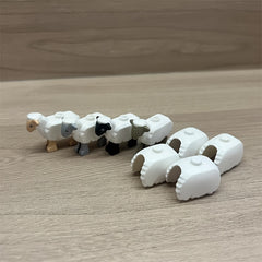 Sheep Farm Building Blocks Set for Kids, DIY Farm Toy Animal Model Puzzle Set