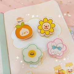 Girly Acrylic Decorative Clip Journal Memo Clip