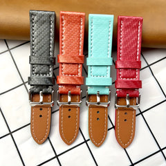 Carbon Fiber Texture Watch Strap 18-24mm