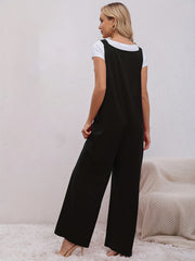 Women's Crew Neck Jumpsuit Sleeveless Casual