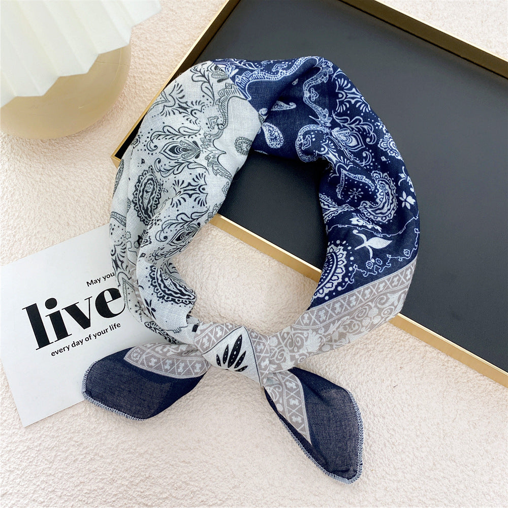 Men's Collar Scarf And Linen Square Scarf Handsome Style