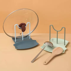 Pot Lid Organizer Rack with Spoon Rest Pots & Pans Storage Holder