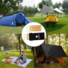 GeerTop 10 Pack Aluminum Tent Stakes Heavy Duty Metal Pegs