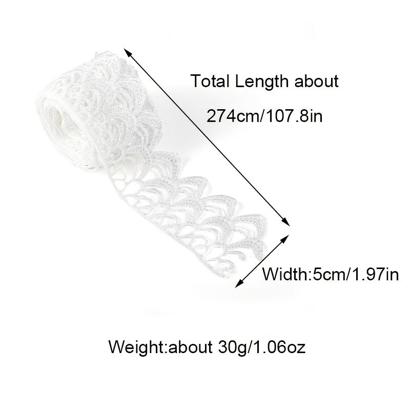 3 Yards Roll Lace Trim DIY Ribbon Dress Decor Sewing Craft Trim & Embellishments