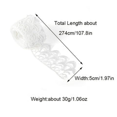 3 Yards Roll Lace Trim DIY Ribbon Dress Decor Sewing Craft Trim & Embellishments