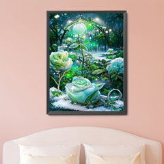 Floral Landscape Canvas Print for Home Wall Decoration