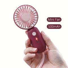 Mini Girls Handheld Fan Summer Portable Carry on Fan 3 Speeds