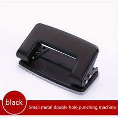 Small Metal Double Hole Punch for Office Loose leaf Binding