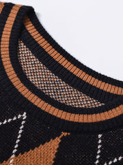 Men's Diamond Jacquard Crewneck Sweater