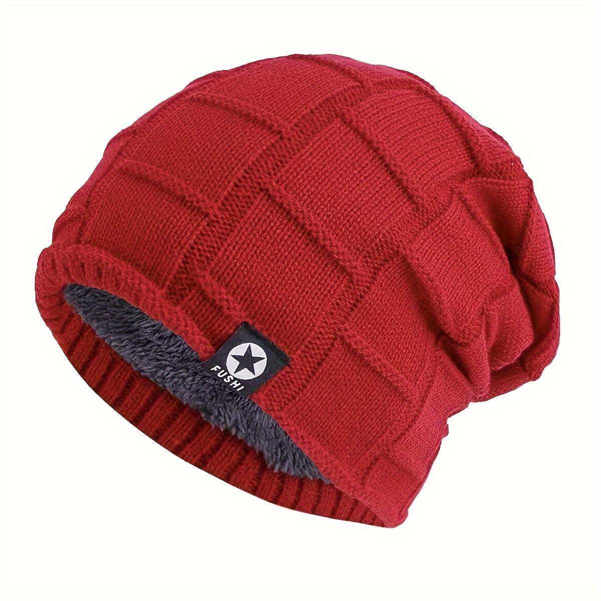 Men's Thick Padded Knitted Cap for Winter