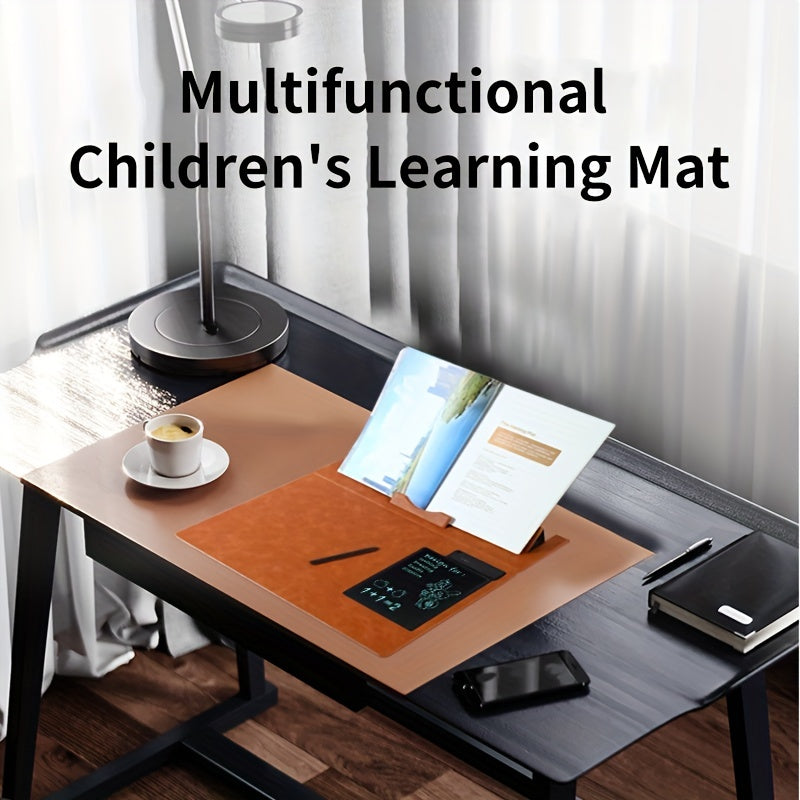 Kids Desk Mat w/ LCD Writing Pad, Mouse Pad, Pen Holder, Book Holder