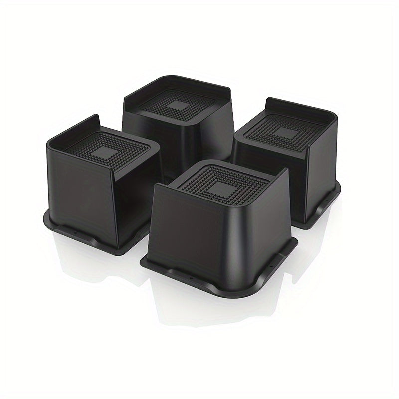 4pcs Adjustable Bed Sofa Risers Blocks Heavy Duty Support 32cm Rectangle