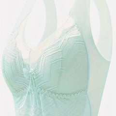 Lace Wireless Full Coverage Bra, Comfy & Breathable, Women's Lingerie