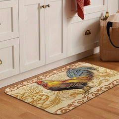 Farm Chicken Floor Mat Absorbent Kitchen Rug Anti-slip Carpet Home Decor