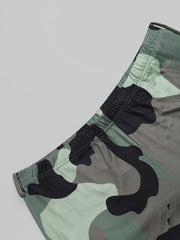 Colorblock Camo Print Top & Pants Set